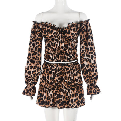 Leopard Skirt Set