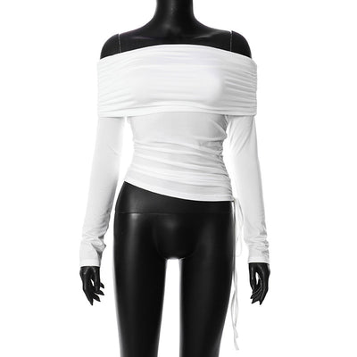 Off Shoulder Loose Crop