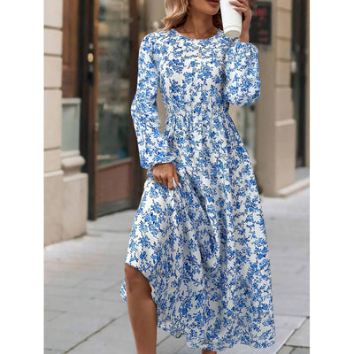 Robe à volants imprimée