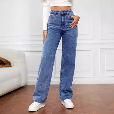 Mid Rise Straight Jeans – Women’s Fashion - Shé Hauté
