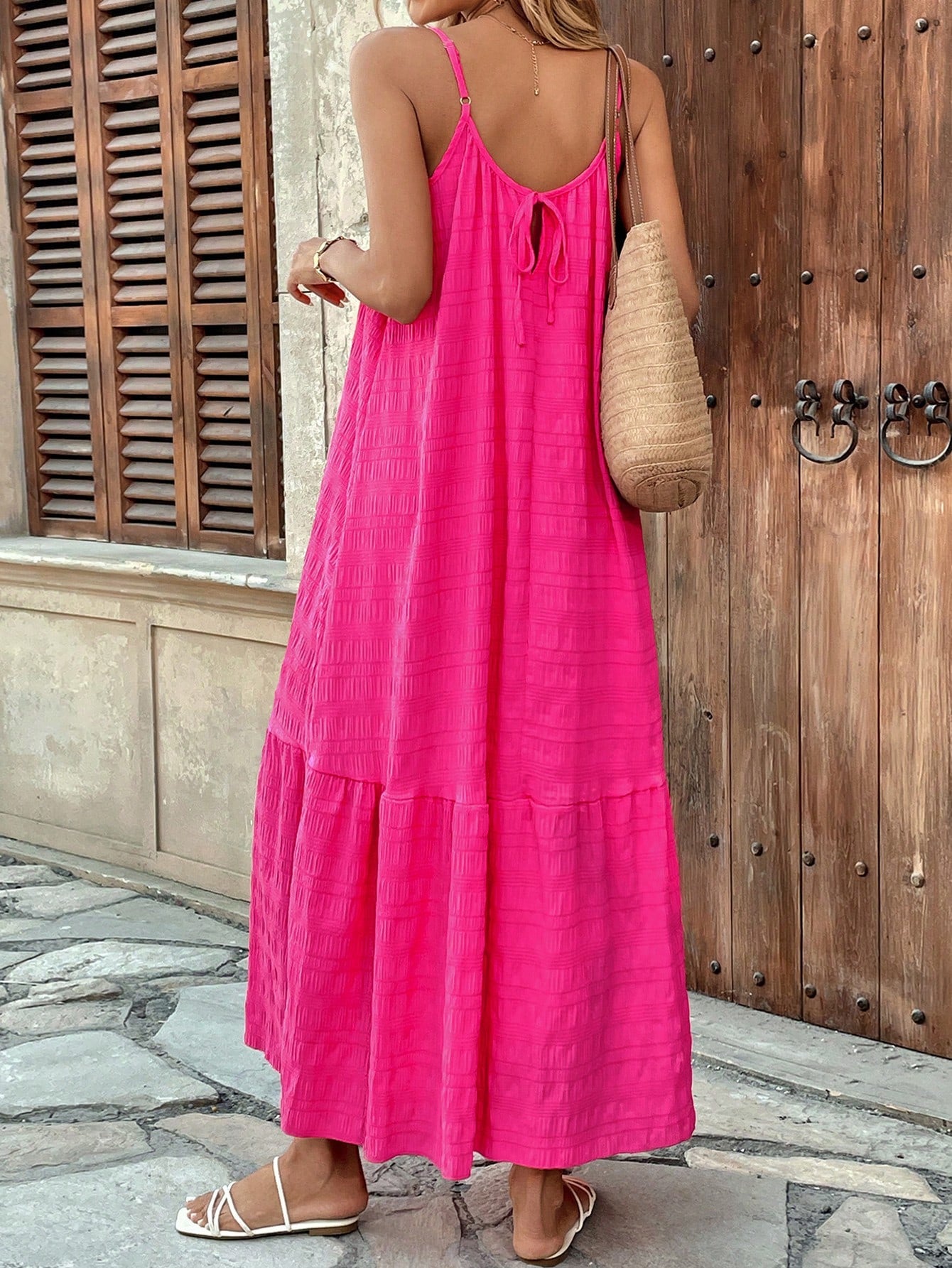 Ruffled Maxi Sling Dress