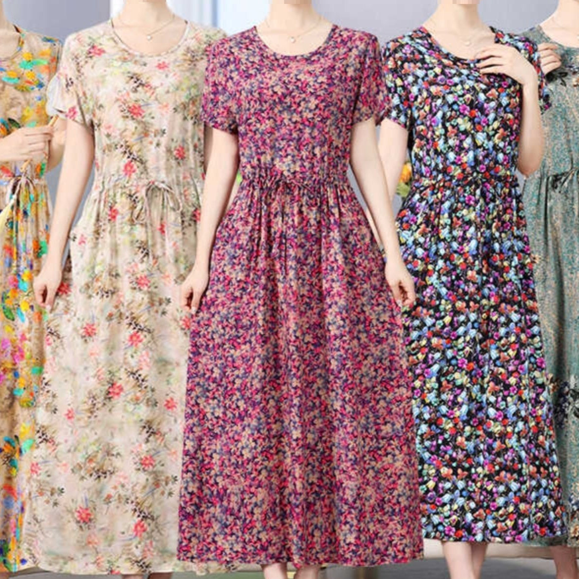 Robe portefeuille fleurie
