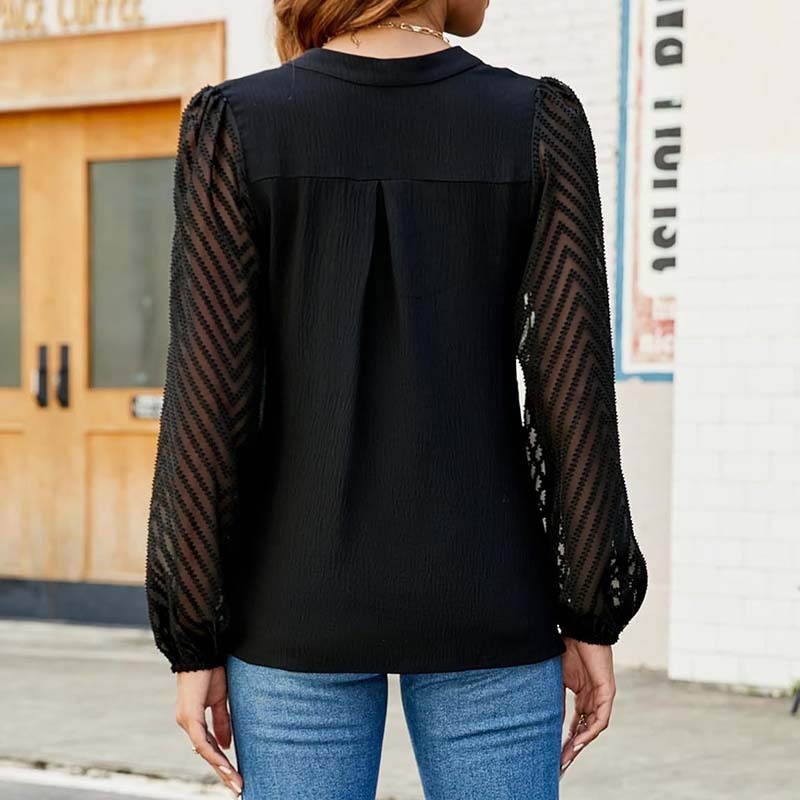 Women's Lace Chiffon Blouse