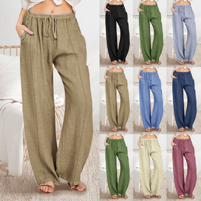 Pantalon ample à boutons