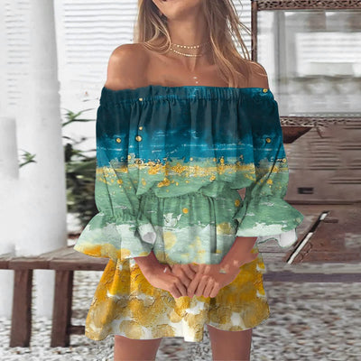 Robe imprimée plissée 