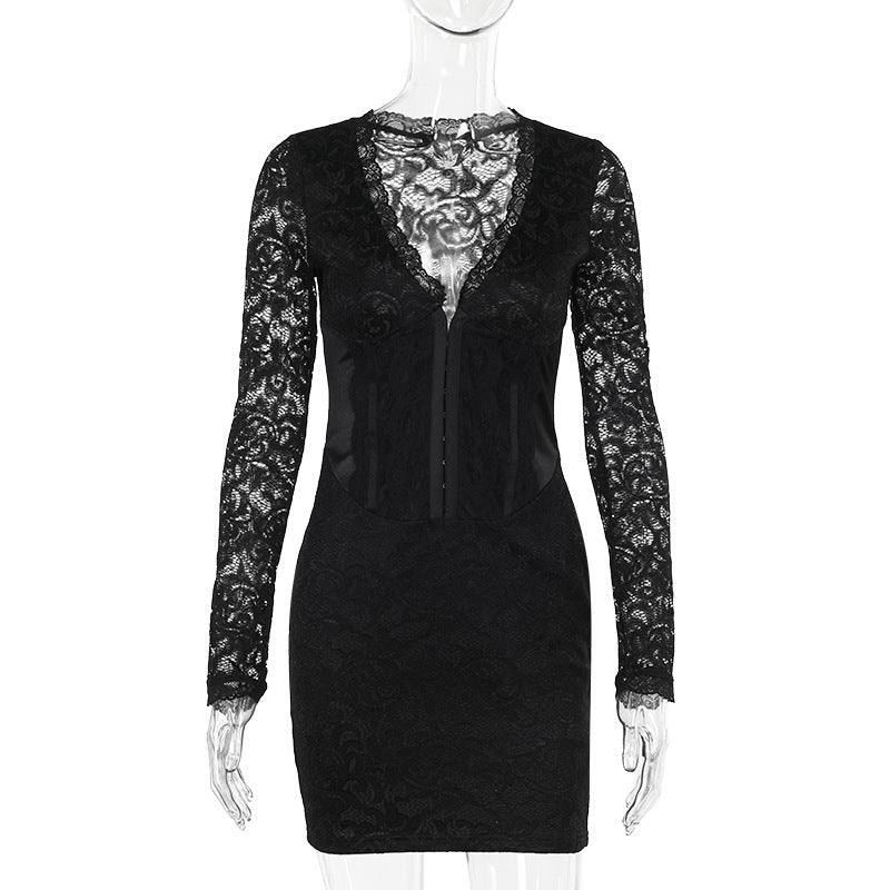 Robe ajustée en dentelle