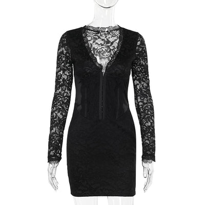 Robe ajustée en dentelle