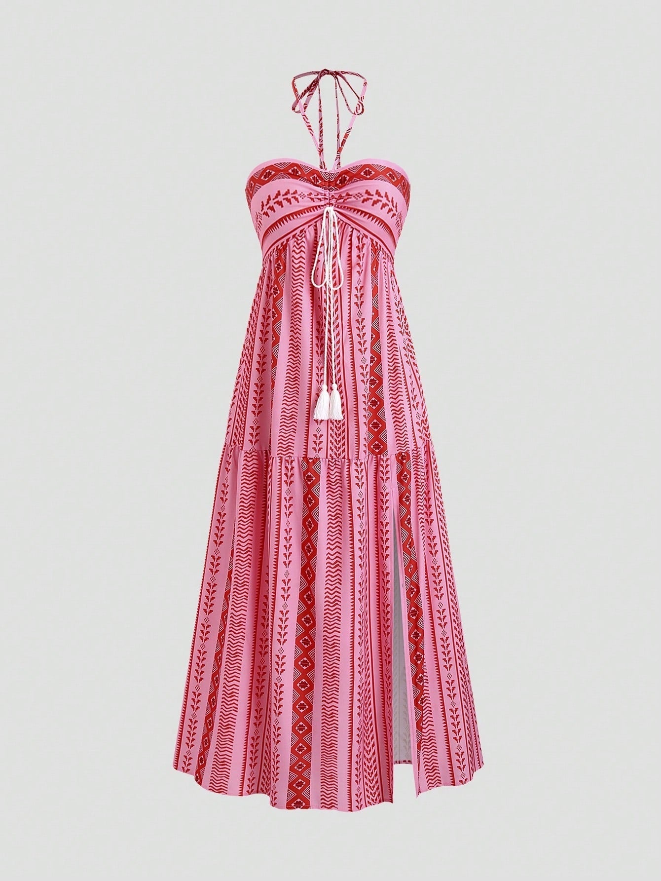 Lace-Up Tube Dress