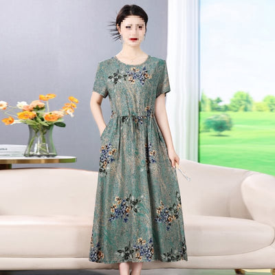 Robe portefeuille fleurie