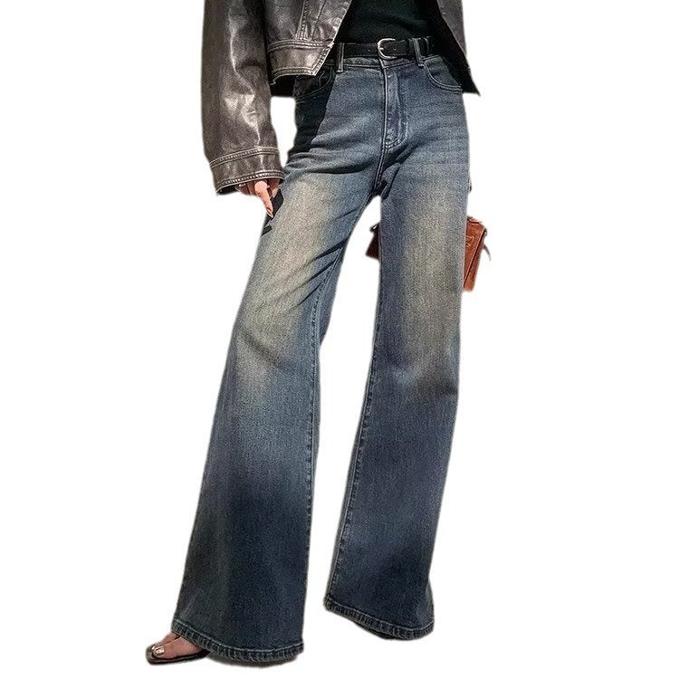 Women's Retro Washed Mop Jeans - Shé Hauté