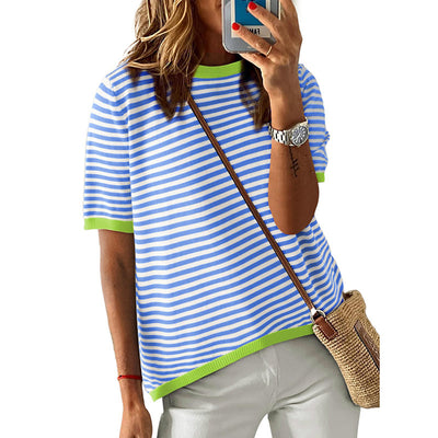 Women's Striped Summer Pullover