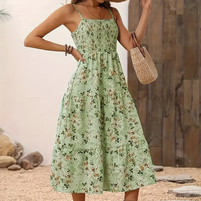 Robe midi fleurie