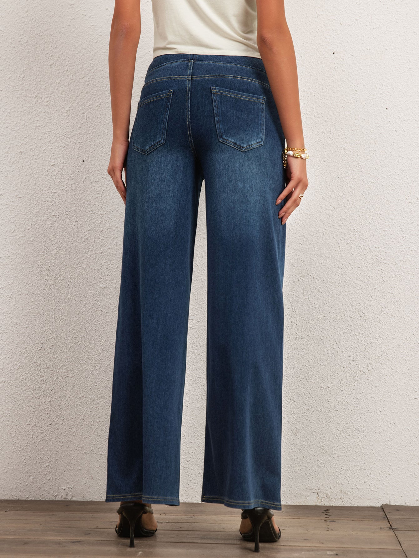 Jean bleu coupe ample