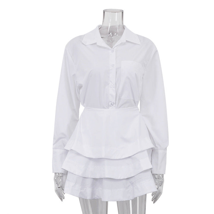 Ensemble chemise et robe à revers