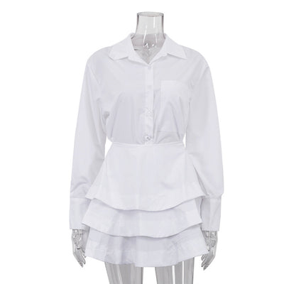 Ensemble chemise et robe à revers