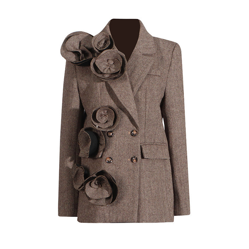 Blazer à détails floraux