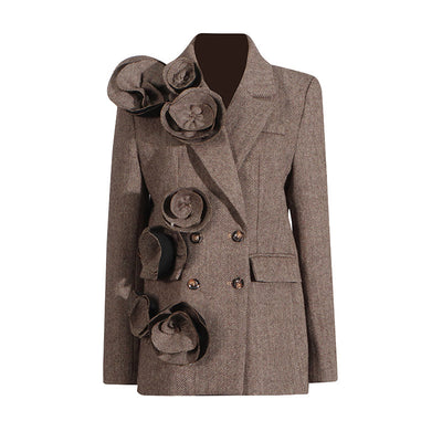 Blazer à détails floraux