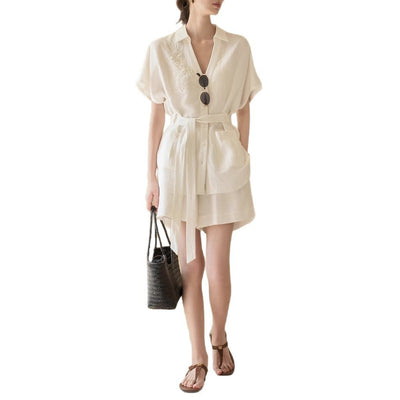 Cotton-Linen Look Suit
