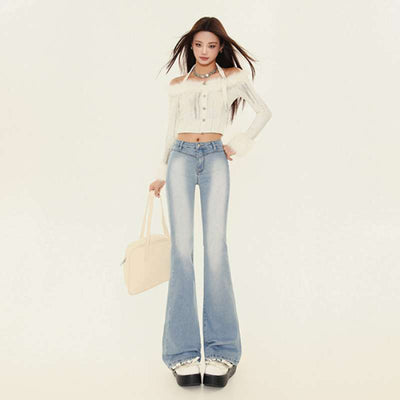 Slimming Elastic Slightly Denim Pants - Shé Hauté