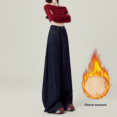 Retro Deep Blue Wide Leg Jeans - Shé Hauté