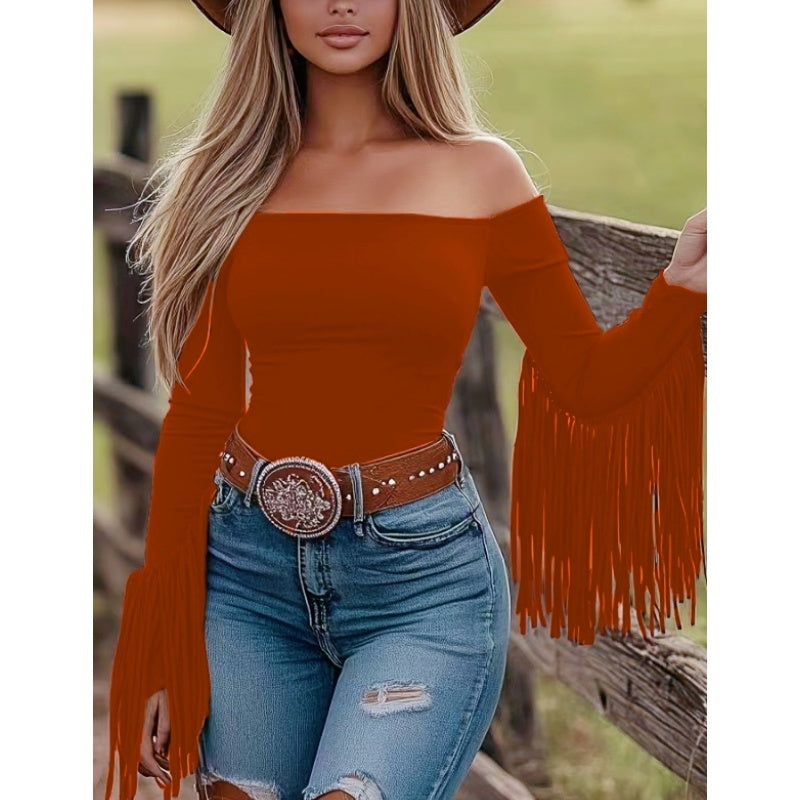 Tassel Off Shoulder Fit