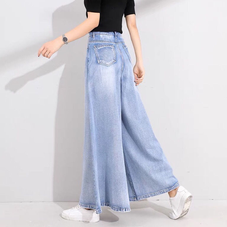 Jupe en jean à jambes larges