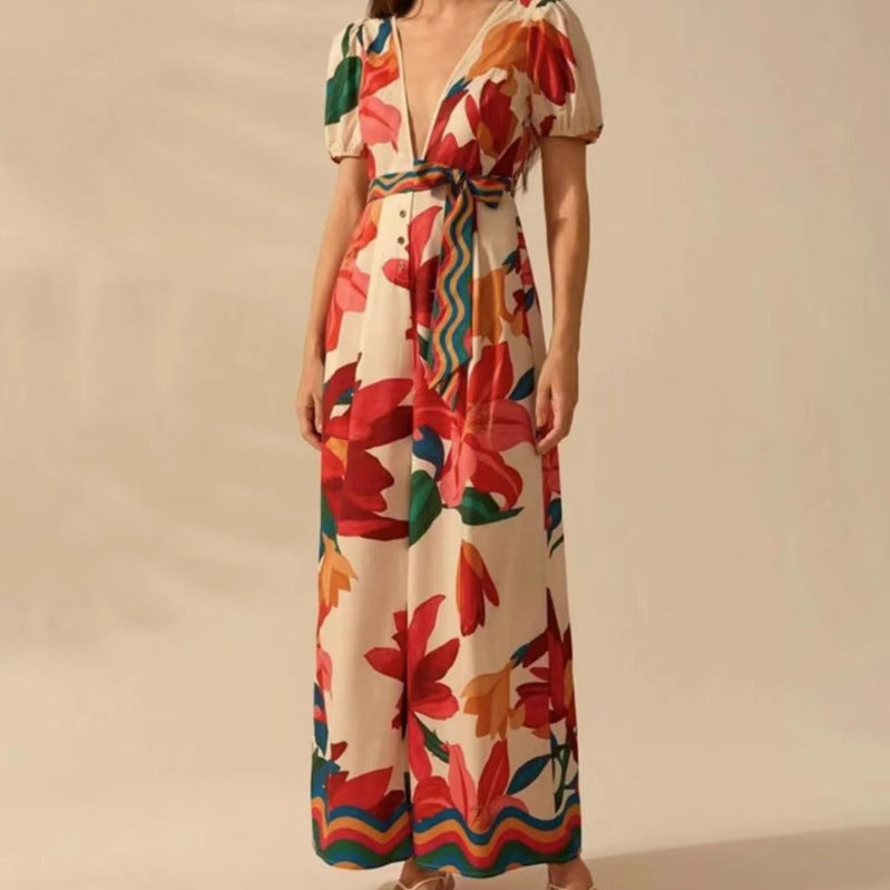 Fashion V-Neck Jumpsuit