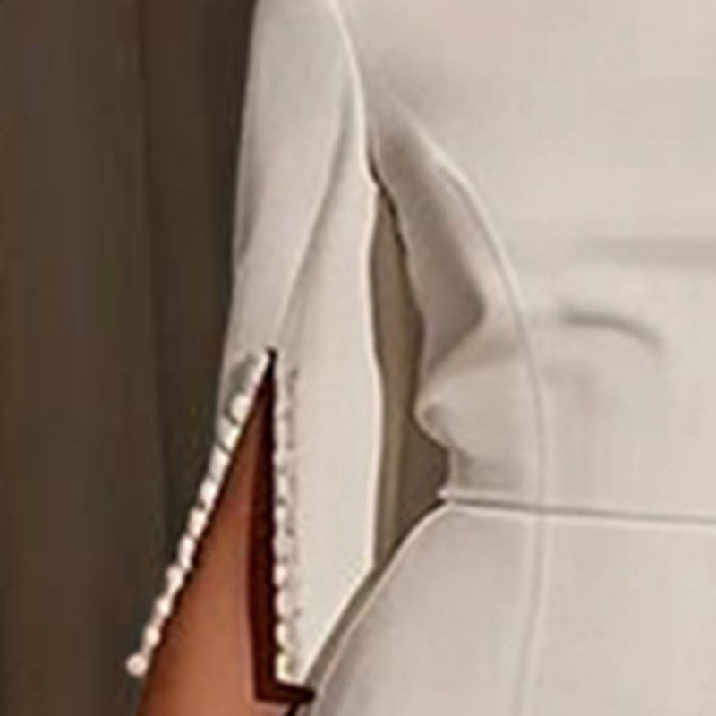 Pearl Slit Sleeve Dress - Shé Hauté