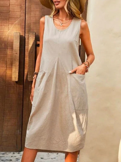 Robe décontractée de couleur unie