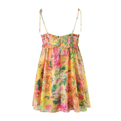 Robe à volants fleurie Y2K