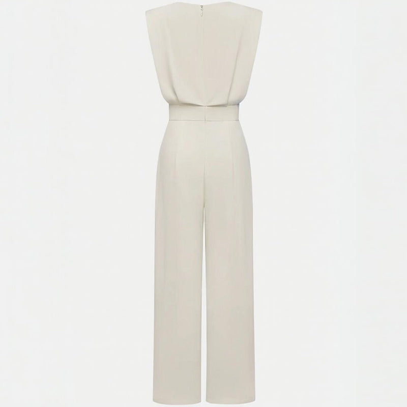 Solid Color Casual Jumpsuit