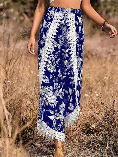 Pantalon décontracté en dentelle