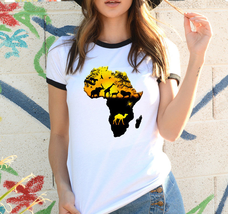 Africa Map Print Tee