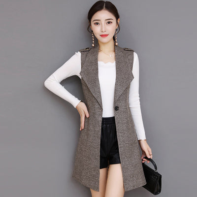 Plaid Blazer Vest