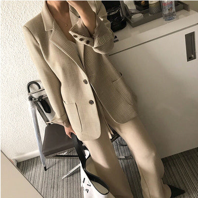 Blazer à carreaux rétro