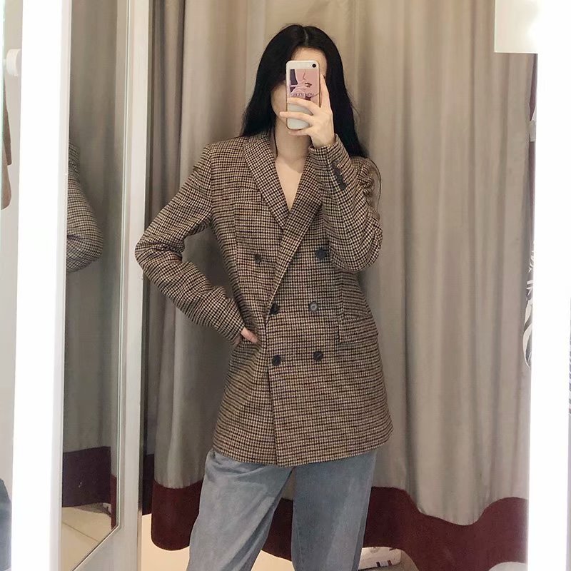 Grid Print Jacket