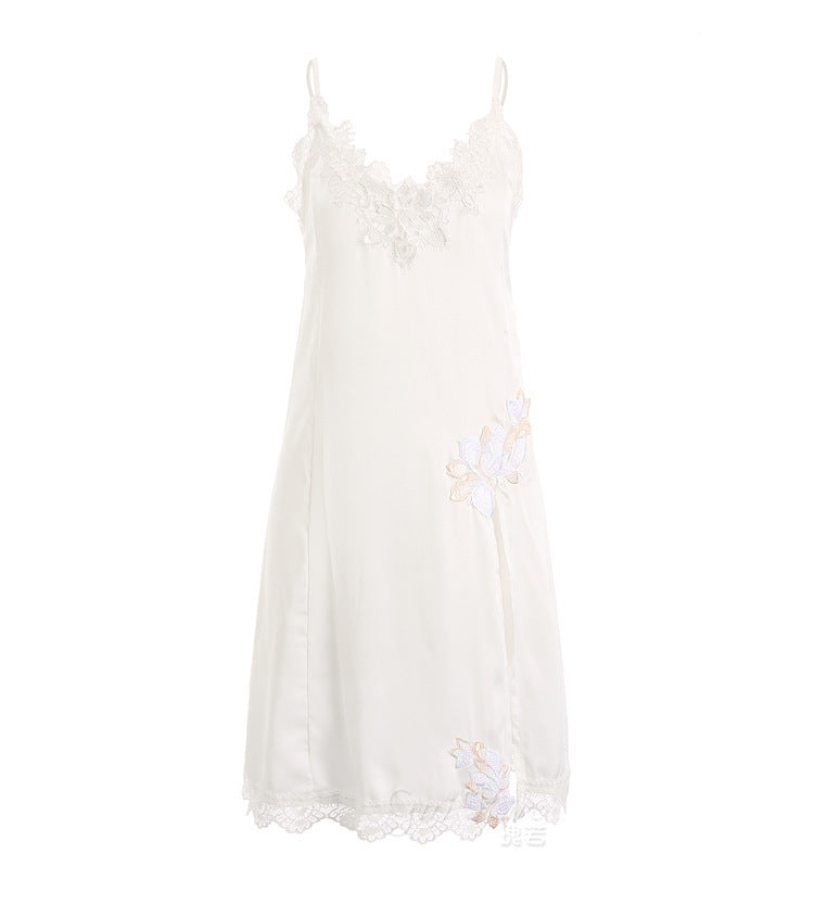Faux Silk Lace Slip