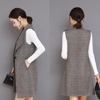 Plaid Blazer Vest