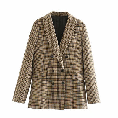 Grid Print Jacket