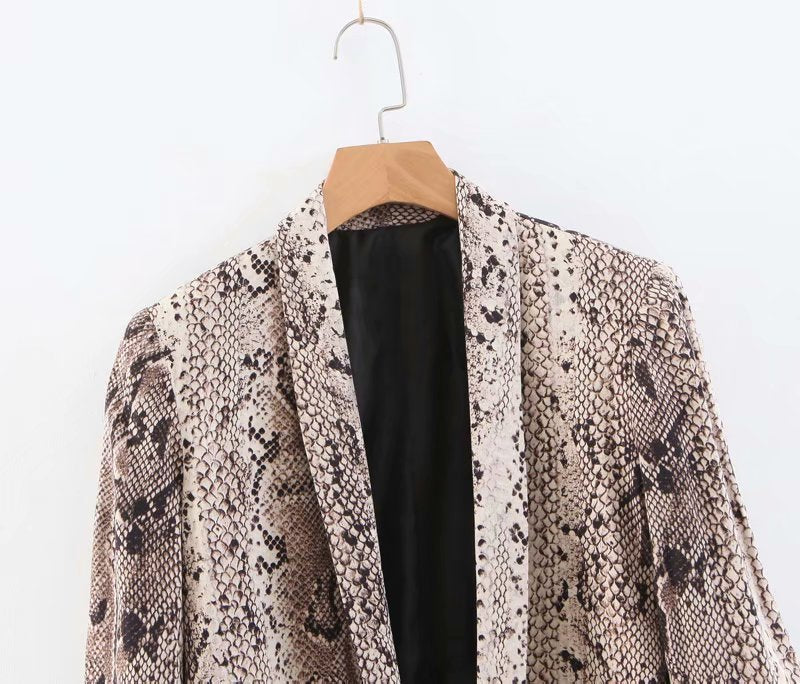 Blazer à imprimé serpent