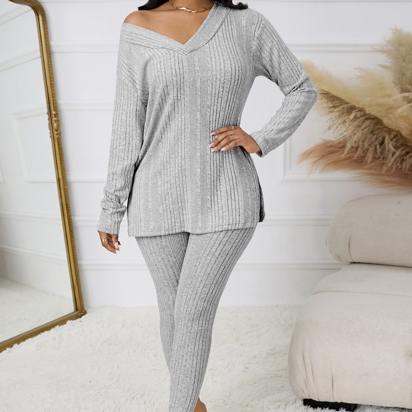 V-neck Top & Pants