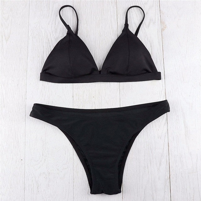 Solid color triangle bikini - Shé Hauté