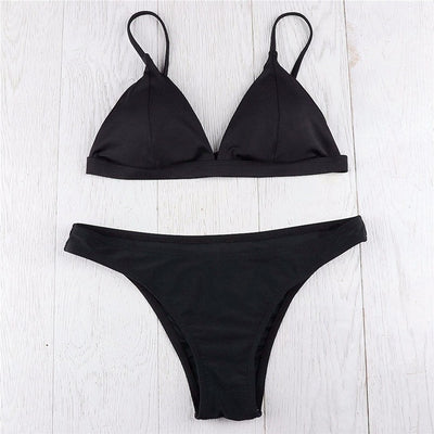 Solid color triangle bikini - Shé Hauté