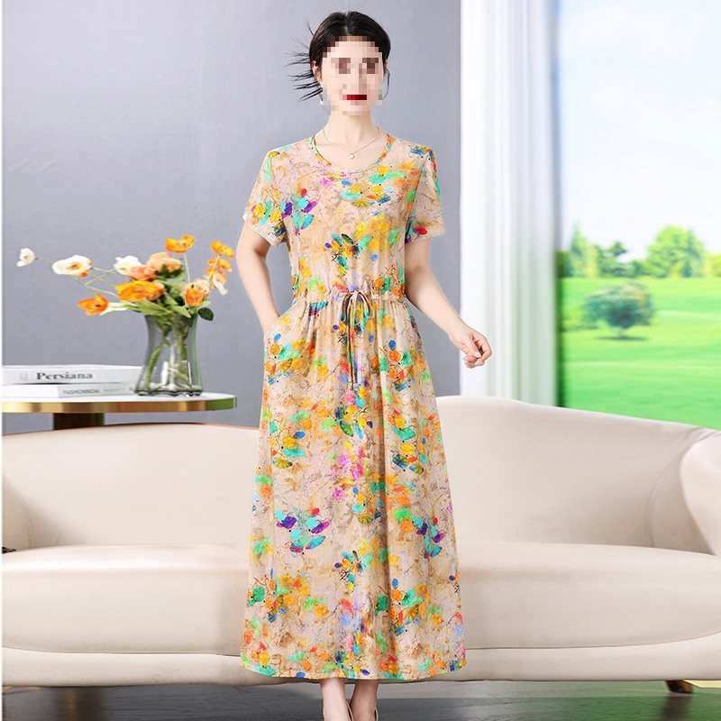 Robe portefeuille fleurie
