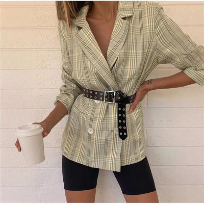 Blazer à carreaux
