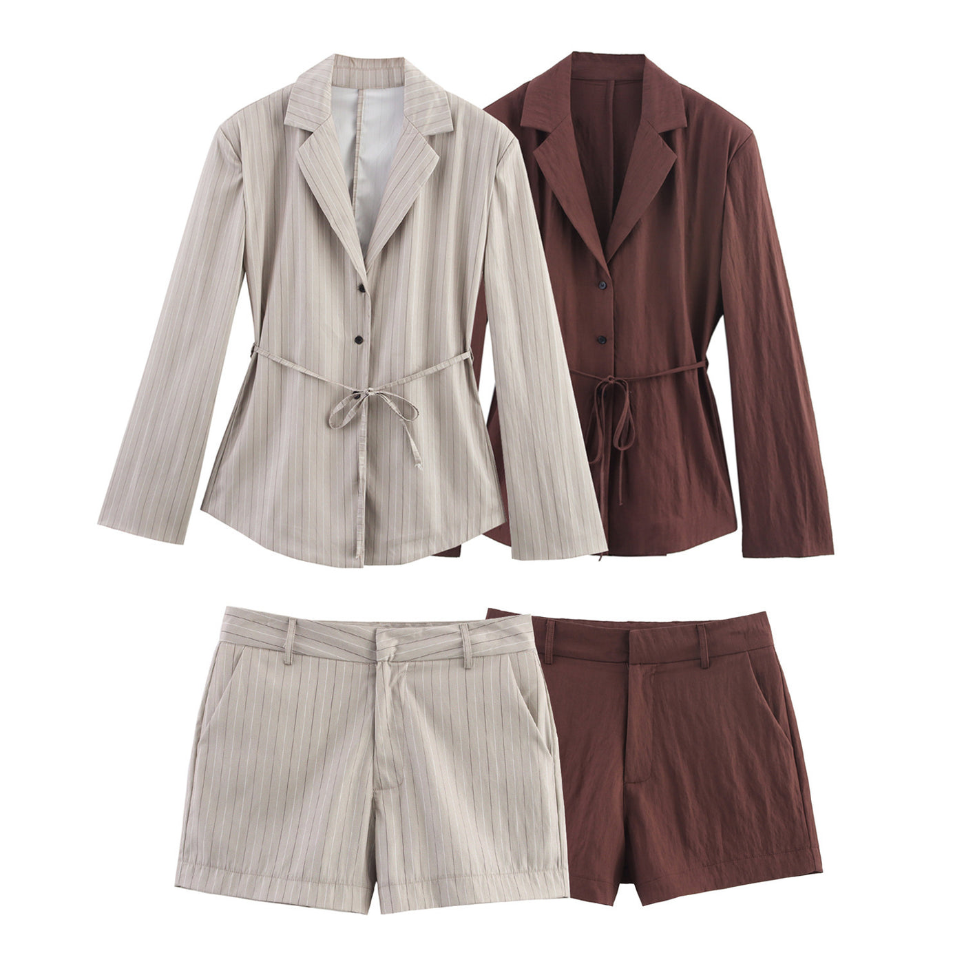 Belted Jacket Set