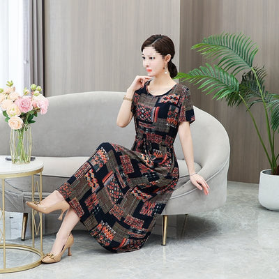 Robe portefeuille fleurie