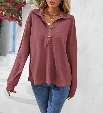 Haut sweat-shirt uni décontracté