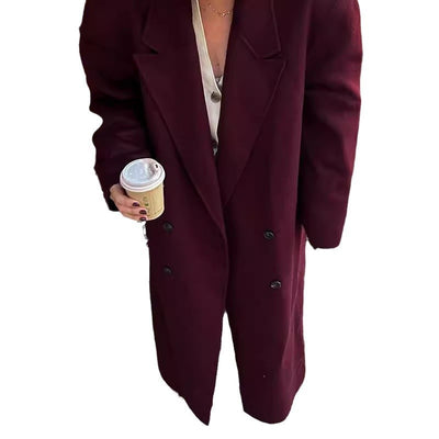 Blazer à revers bordeaux