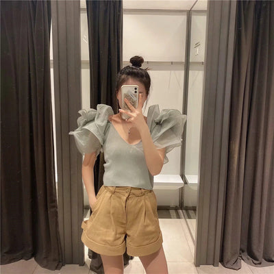 Organza Crop Top